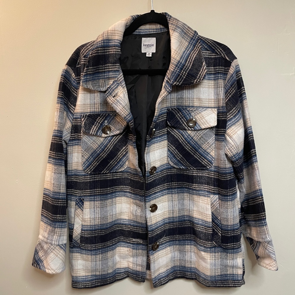 Kensie Black and Blue‎ Jacket size small.